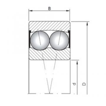 55 mm x 100 mm x 25 mm  ISO 2211-2RS Rolamentos de esferas auto-alinhados