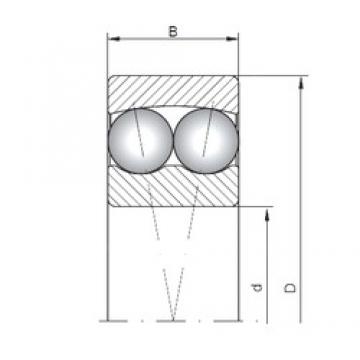 105 mm x 225 mm x 49 mm  ISO 1321 Rolamentos de esferas auto-alinhados